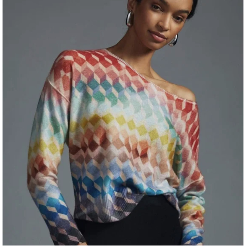 Anthropologie Pilcro Lani Cashmere Boatneck Sweater XXS NWT